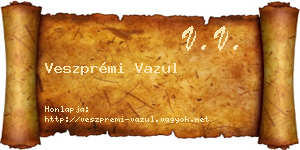 Veszprémi Vazul névjegykártya